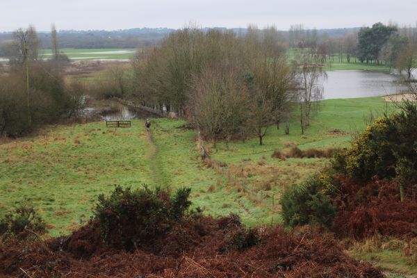 Stour Valley in flood seen from Dudsbury